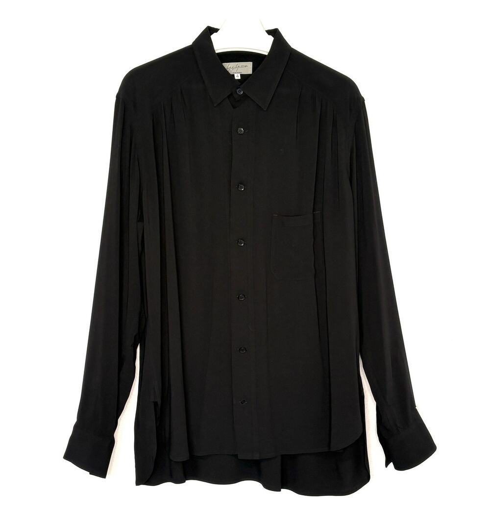 Yohji Yamamoto Black Long Sleeve Button Up Shirt 4/L